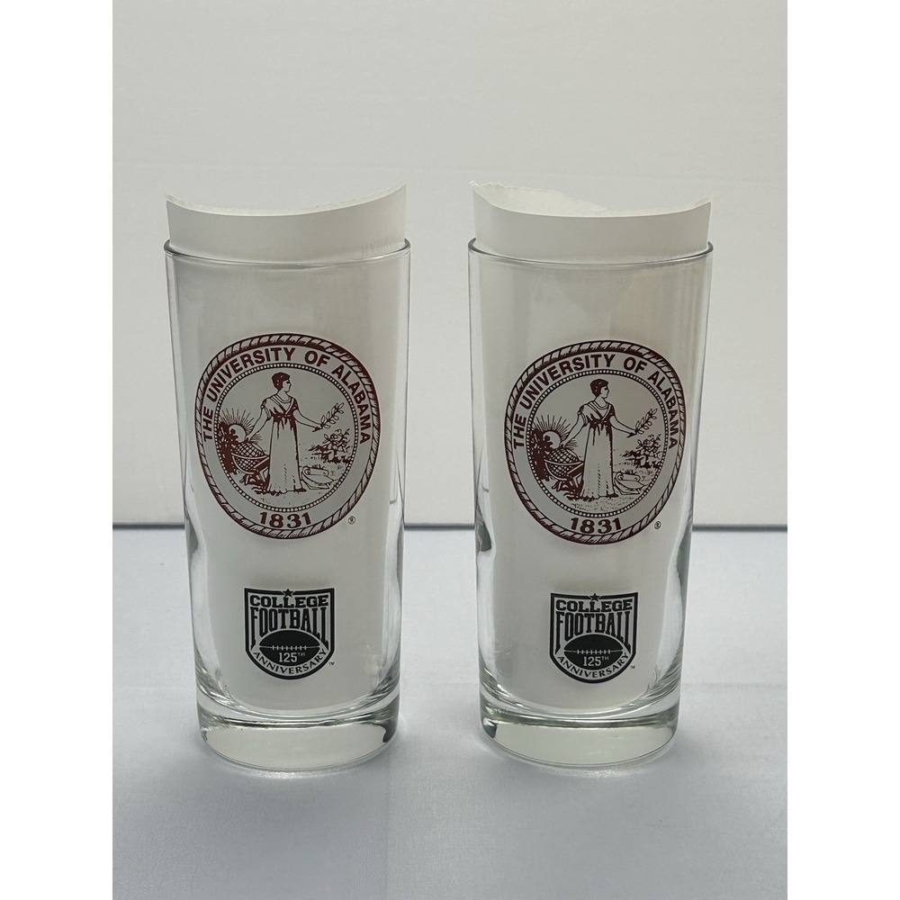VTG 1994 University of Alabama National Championships Crimson Tide Glasses Set 2